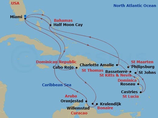 Cruise Itinerary Map