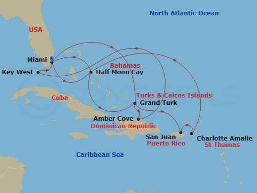 Cruise Itinerary Map