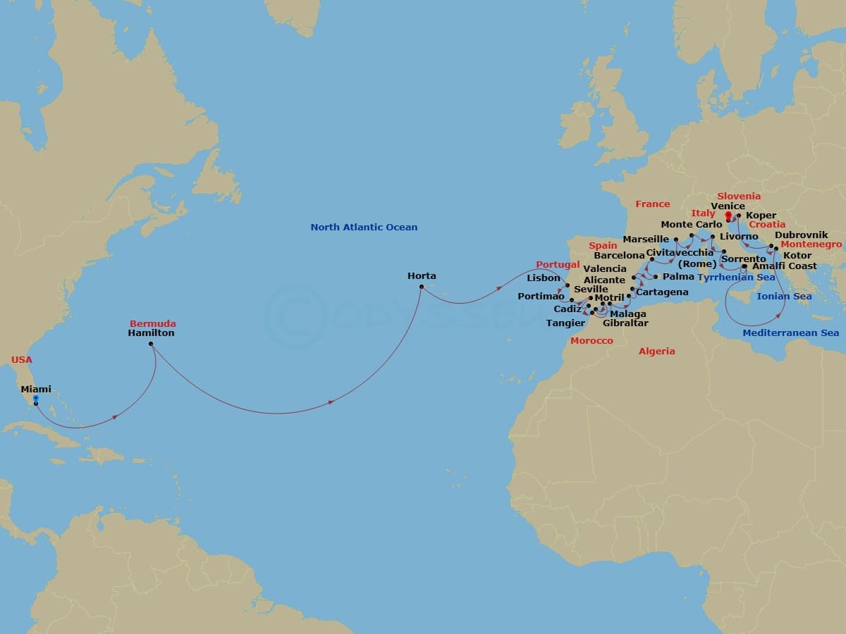 Cruise Itinerary Map