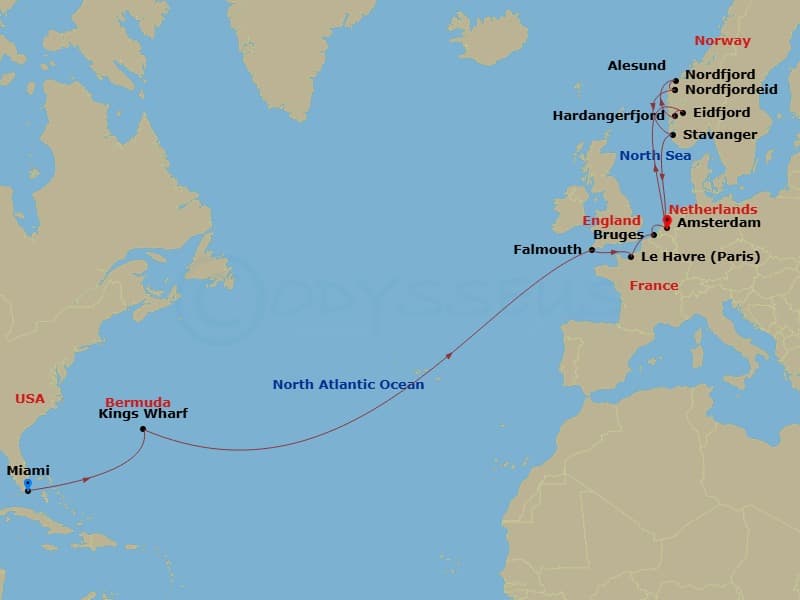 Cruise Itinerary Map
