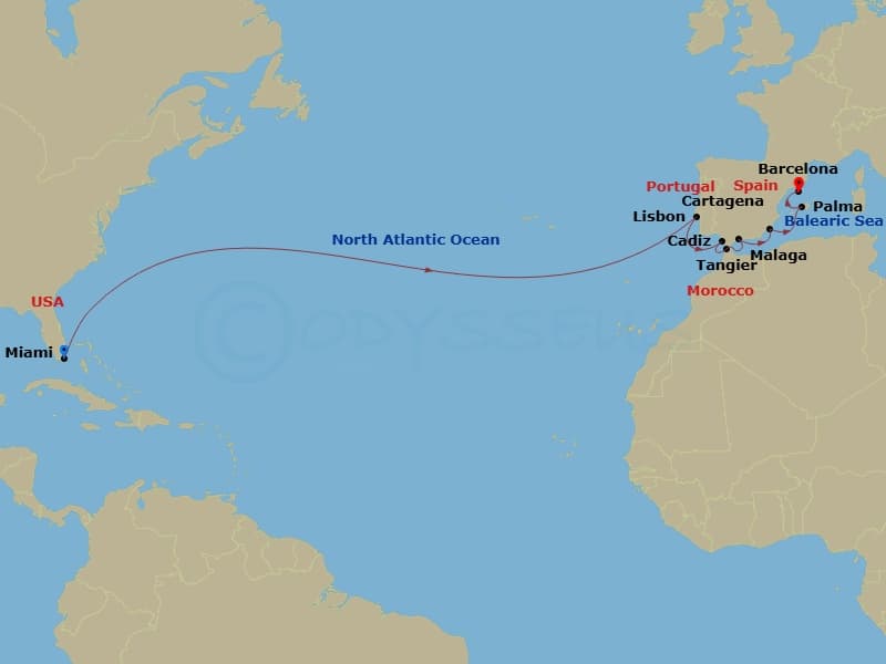 Cruise Itinerary Map