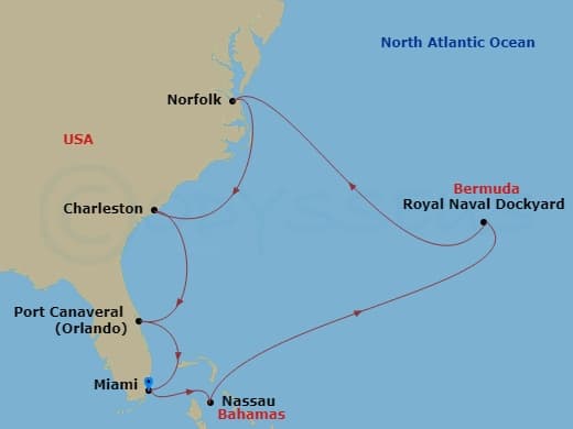 Cruise Itinerary Map