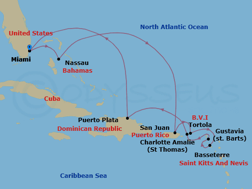 Cruise Itinerary Map