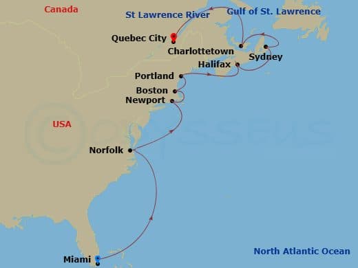 Cruise Itinerary Map