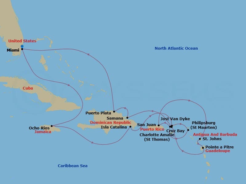Cruise Itinerary Map
