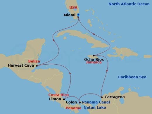 Cruise Itinerary Map
