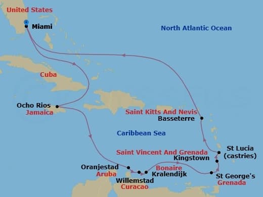 Cruise Itinerary Map
