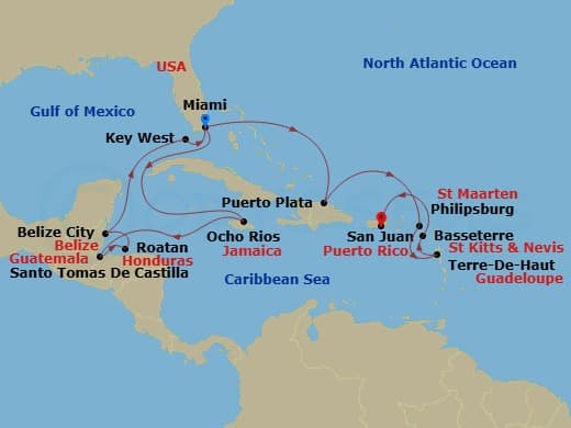 Cruise Itinerary Map