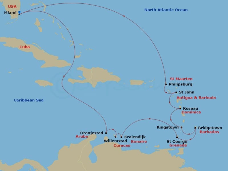Cruise Itinerary Map