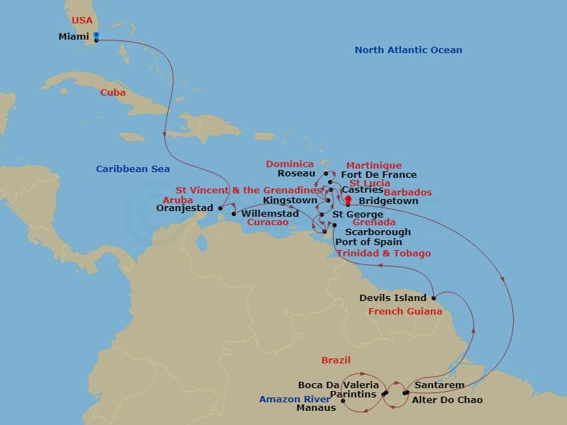 Cruise Itinerary Map