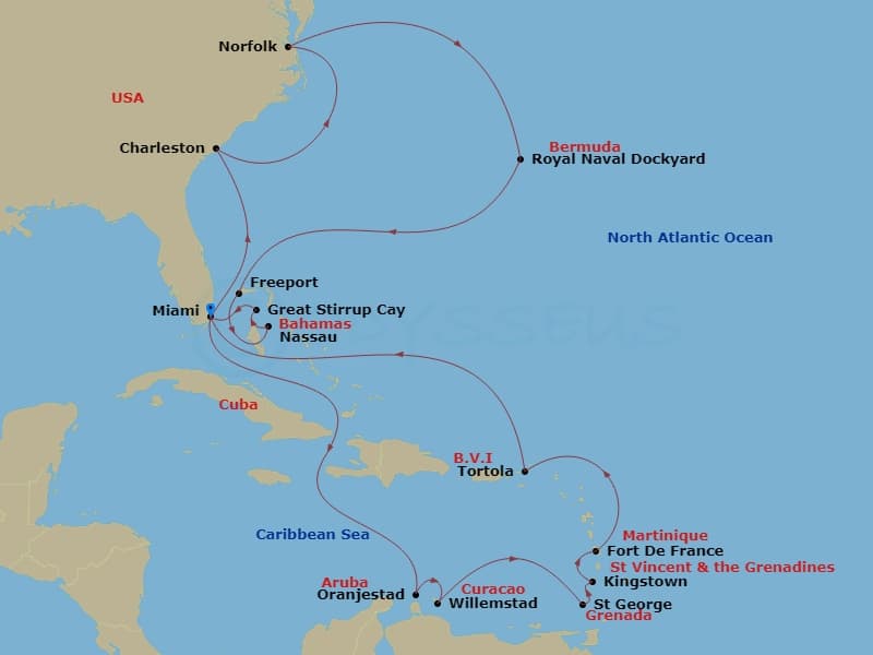 Cruise Itinerary Map