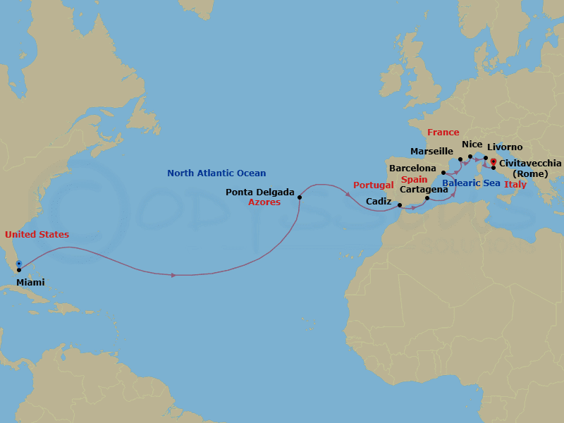 Cruise Itinerary Map