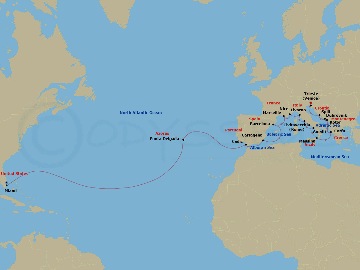 Cruise Itinerary Map