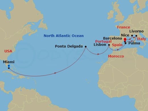 Cruise Itinerary Map