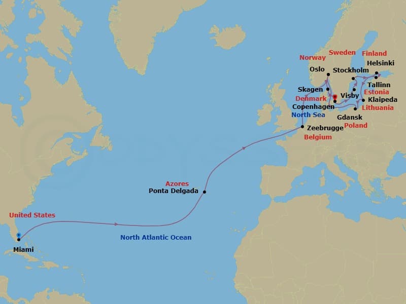 Cruise Itinerary Map