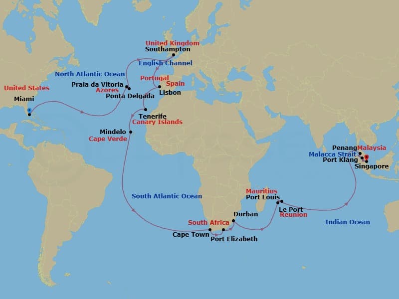 Cruise Itinerary Map