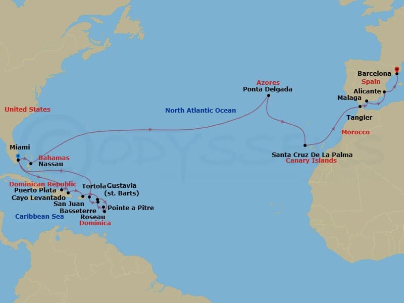 Cruise Itinerary Map