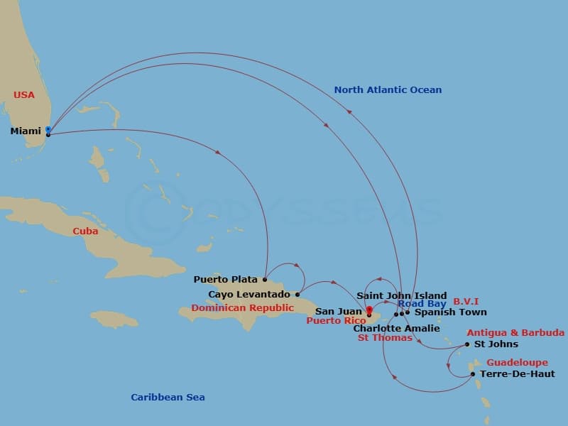Cruise Itinerary Map
