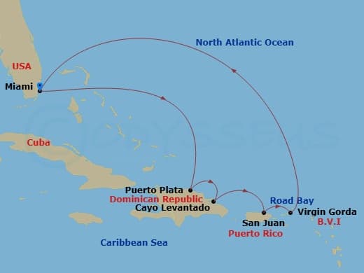 Cruise Itinerary Map