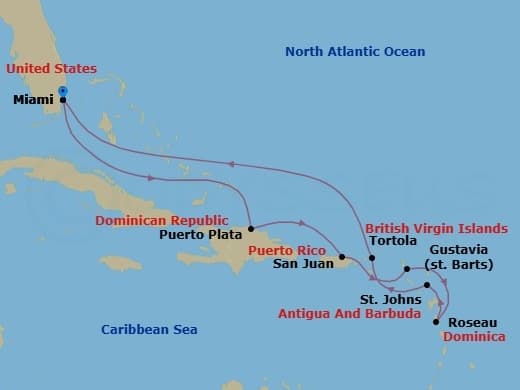 Cruise Itinerary Map