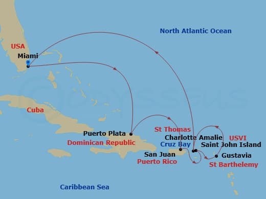 Cruise Itinerary Map