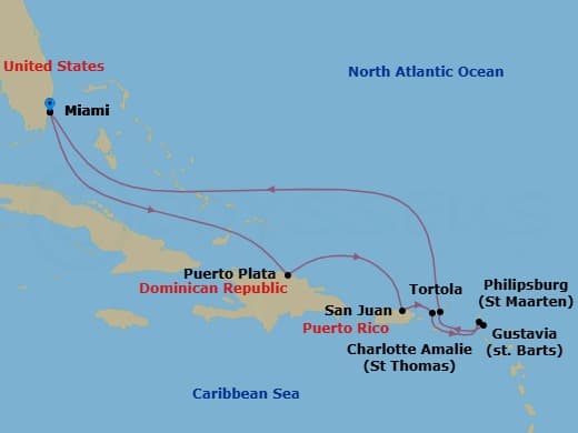 Cruise Itinerary Map