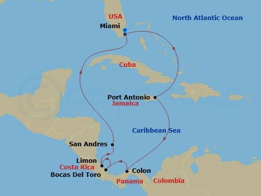 Cruise Itinerary Map
