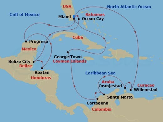 Cruise Itinerary Map
