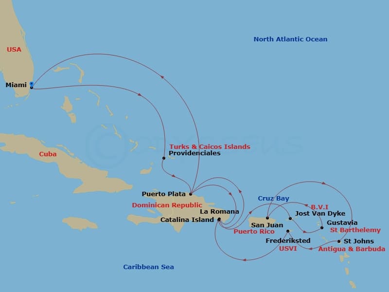 Cruise Itinerary Map