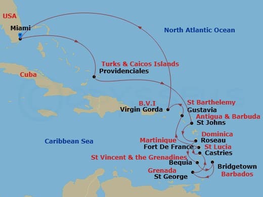 Cruise Itinerary Map