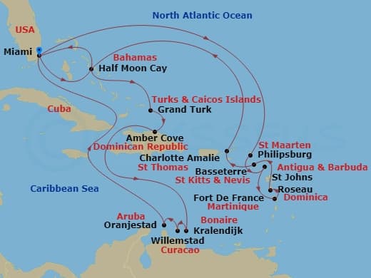 Cruise Itinerary Map