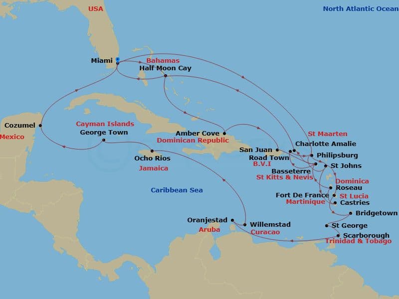 Cruise Itinerary Map