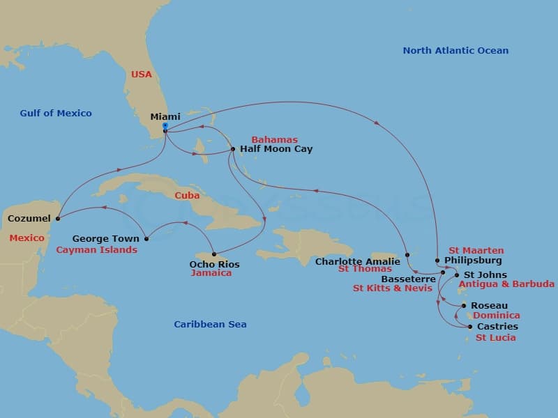 Cruise Itinerary Map