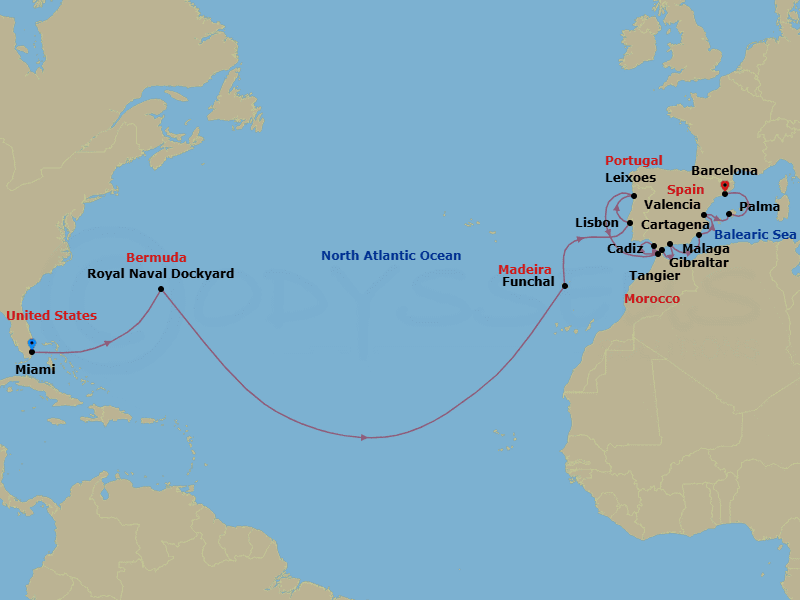 Cruise Itinerary Map