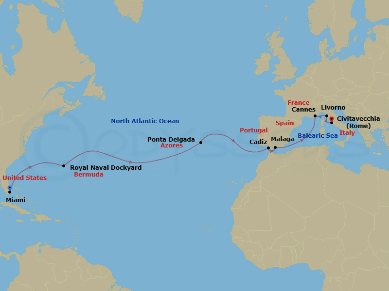 Cruise Itinerary Map