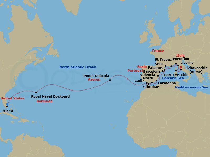 Cruise Itinerary Map