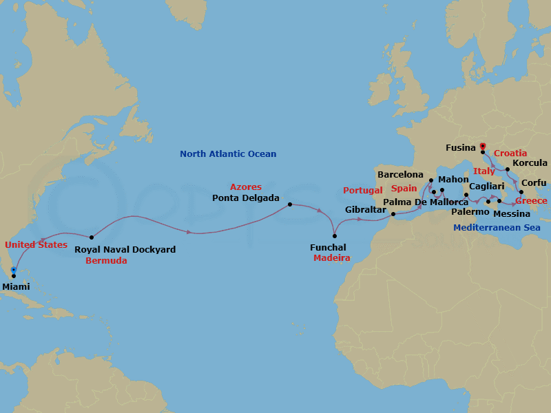 Cruise Itinerary Map