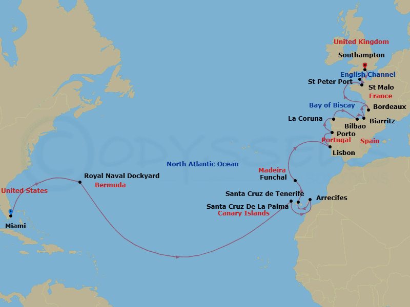 Cruise Itinerary Map