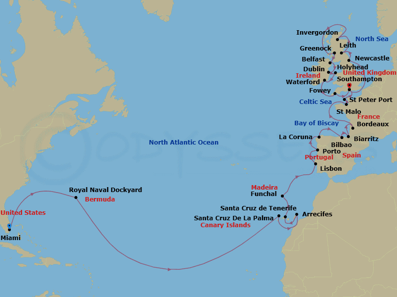 Cruise Itinerary Map