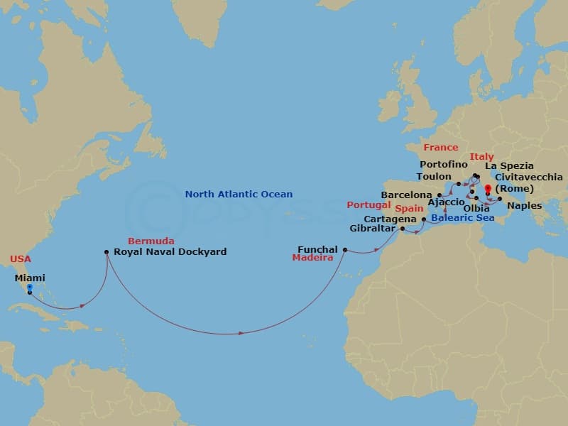 Cruise Itinerary Map