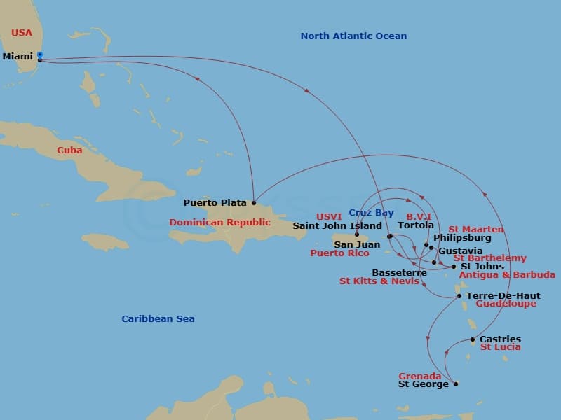 Cruise Itinerary Map