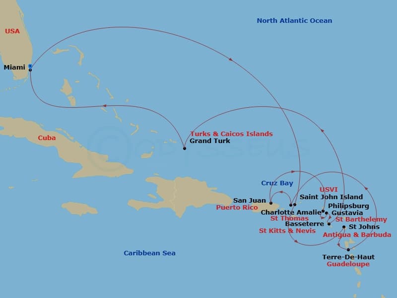 Cruise Itinerary Map