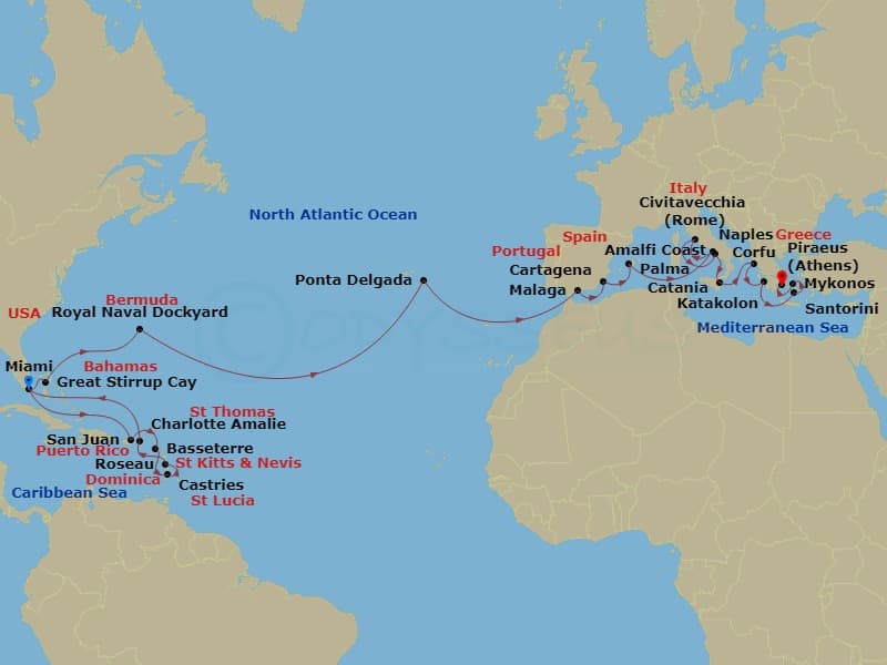 Cruise Itinerary Map