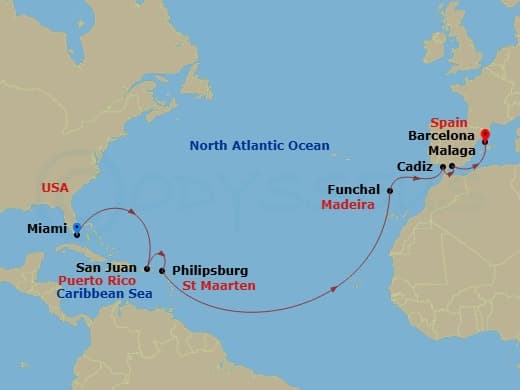 Cruise Itinerary Map