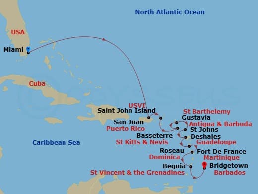 Cruise Itinerary Map