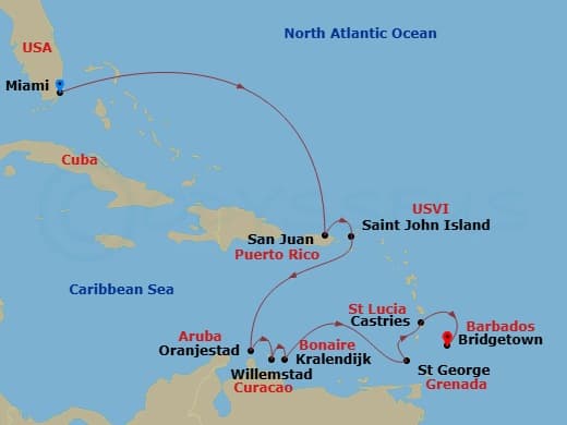 Cruise Itinerary Map