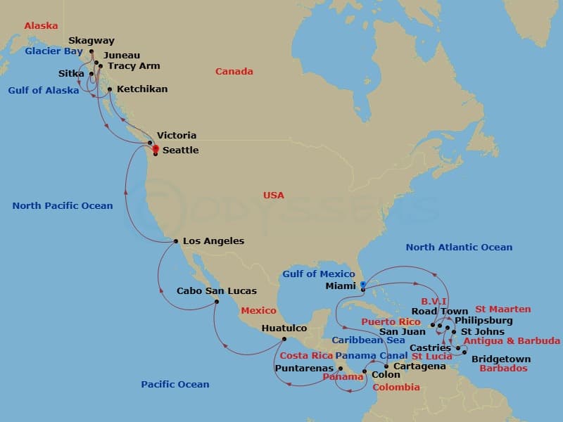 Cruise Itinerary Map