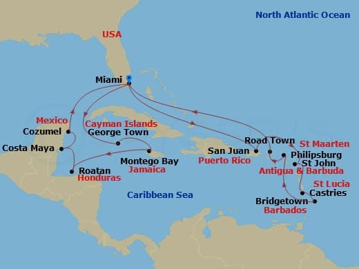 Cruise Itinerary Map