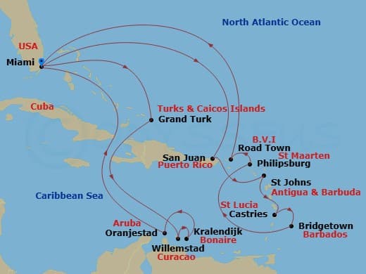 Cruise Itinerary Map