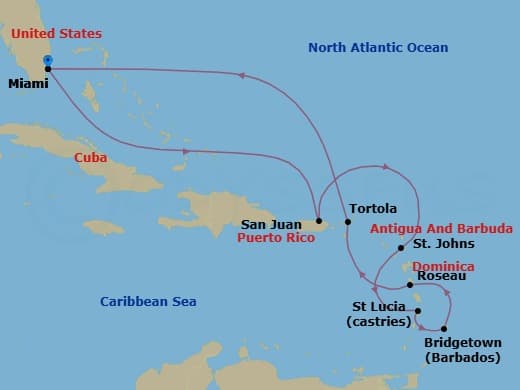 Cruise Itinerary Map